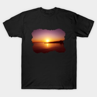 Purple orange pink sunset in Crete Greece Europe Travel beautiful day Photography T-Shirt